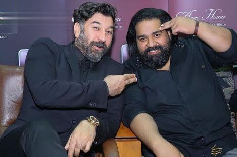 نگاه روز |تصویری از آخرین لبخند زنده یاد علی انصاریان در کنار رضا صادقی با حرکاتی عجیب