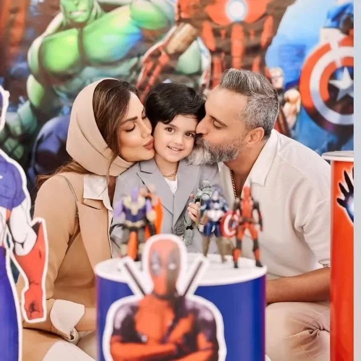عکس امروز | علیرام نورایی در کنار همسرش در تولد پسرشون