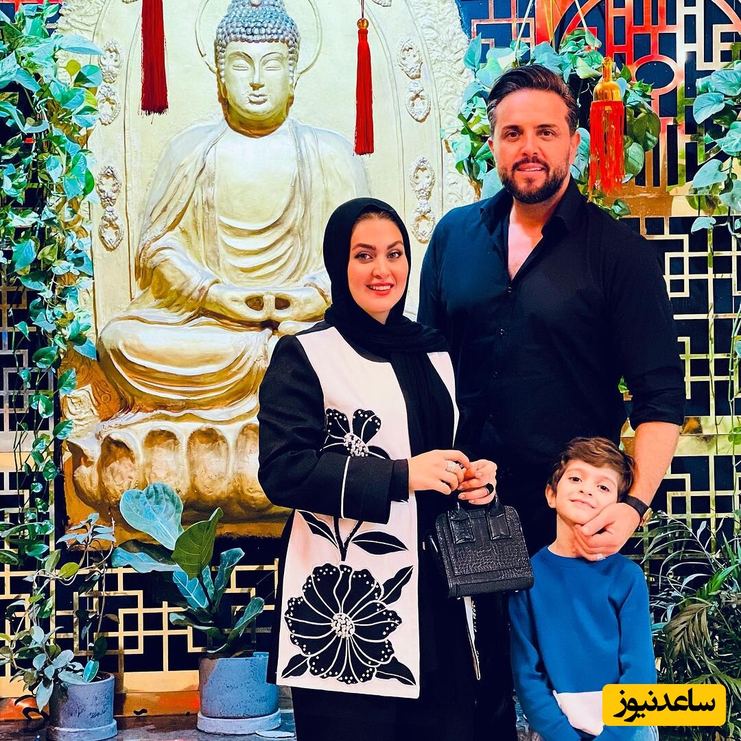 نگاه روز |قاب عاشقانه و دلنشین پدرام کریمی، مجری معروف و همسرش ؛ پسرش گوله نمکه