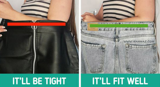 166538786754085-irannaz-com اندازه گیری دور کمر شلوار ، اندازه گیری لباس بدون پرو کردن
