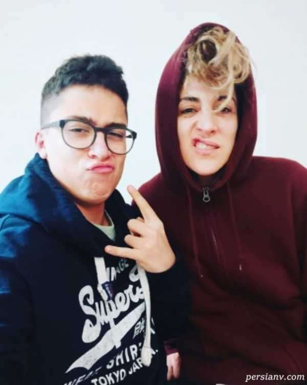 عکس ویشکا آسایش با پسرش