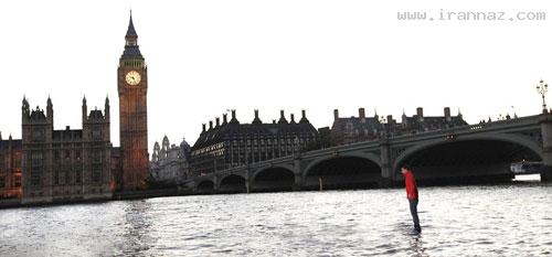 راه رفتن جادوگر انگلیسی برروی رودخانه تایمز +عکس راه رفتن جادوگر انگلیسی برروی رودخانه تایمز +عکس