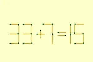 بازی فکری؛ ۹۰ درصد از باهوش‌ ها نمیتونن با 2 حرکت کبریت معادله ۱۵=۷+۳۳ رو درست کنن