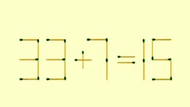 بازی فکری؛ ۹۰ درصد از باهوش‌ ها نمیتونن با 2 حرکت کبریت معادله ۱۵=۷+۳۳ رو درست کنن