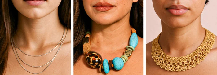 گردنبندهای قلاب بافی شده