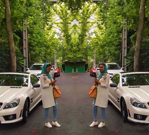 خانم بازیگر 30 ساله در کنار ماشین گرانقیمتش خانم بازیگر 30 ساله در کنار ماشین گرانقیمتش