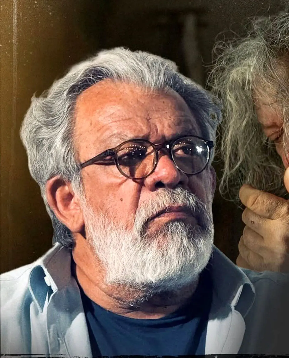 قاب عاشقانه حسن پورشیرازی و همسرش در یک مراسم