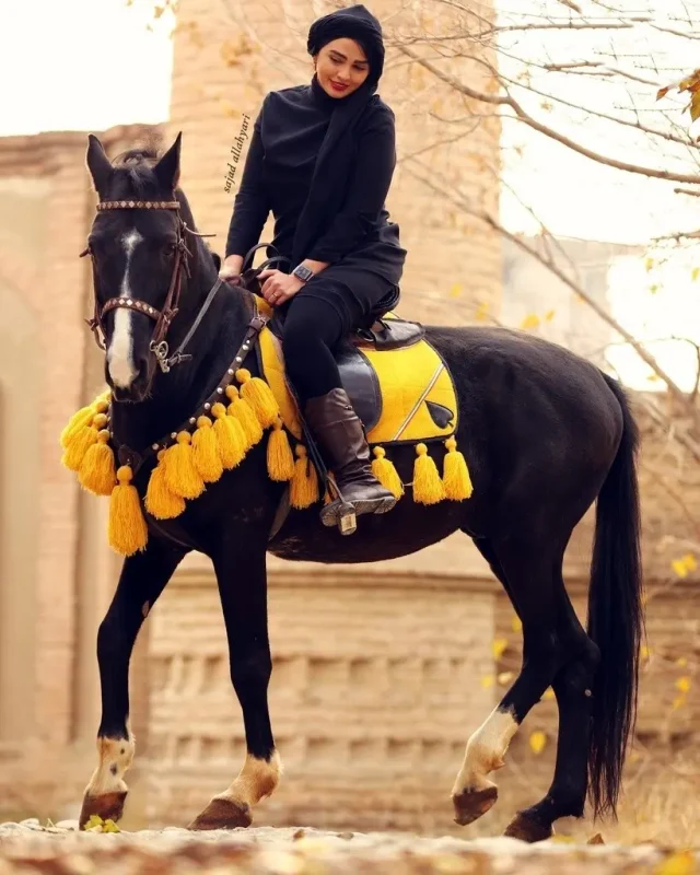 🔥تاریخ وبگردی | عکس سیما خضرآبادی «شیوا» سریال بچه مهندس 4 در حال اسب سواری