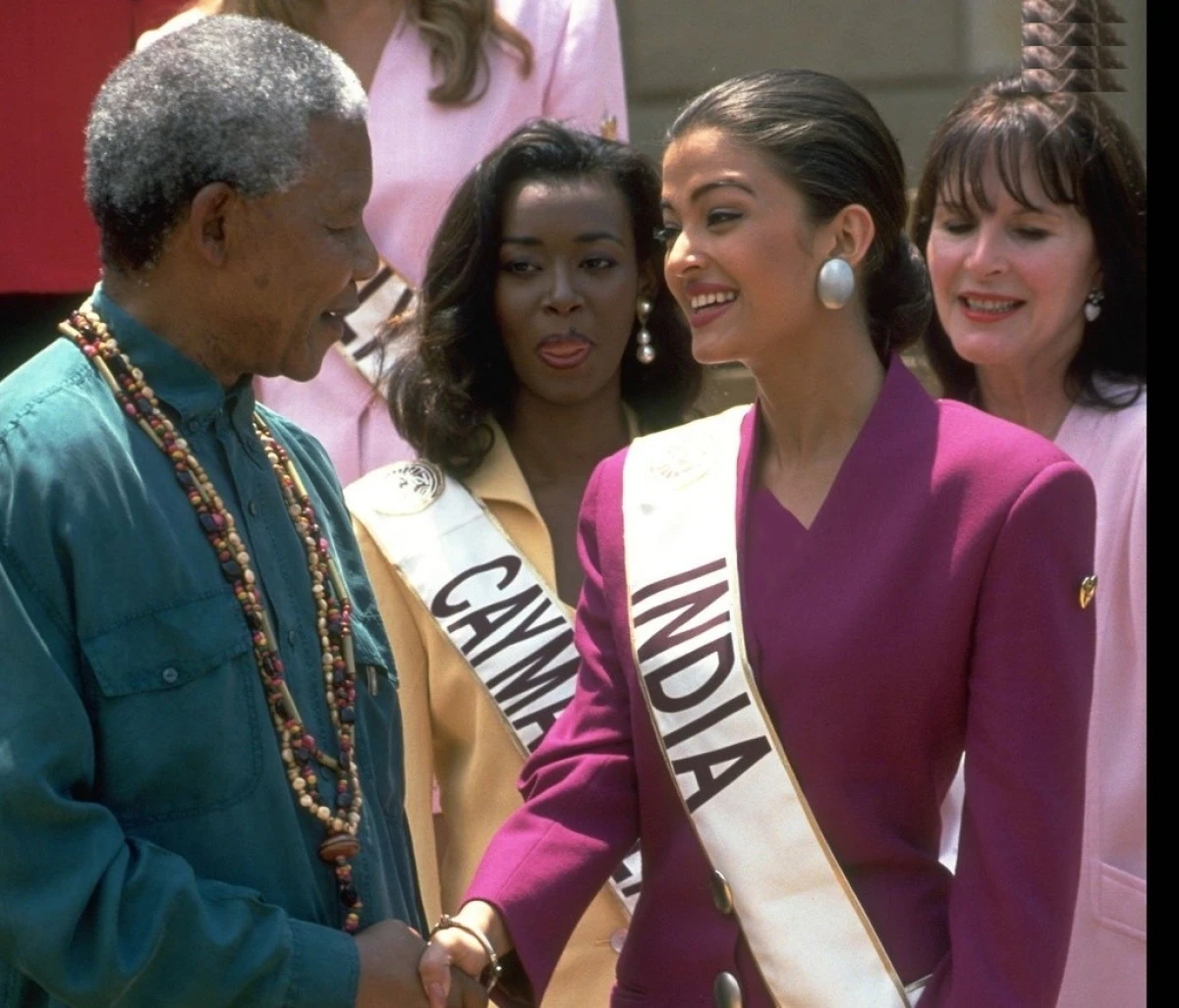 نگاه روز | دیدار «آیشواریا رای» و «نلسون ماندلا» در مراسم دختر شایسته سال 1994