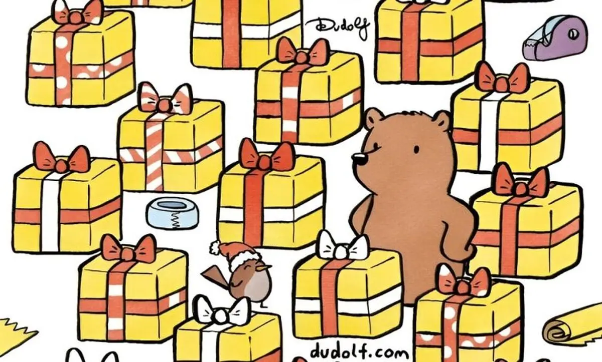 بازی فکری/ در 7 ثانیه بگویید کدام جعبه هدیه بدون جفت است؟