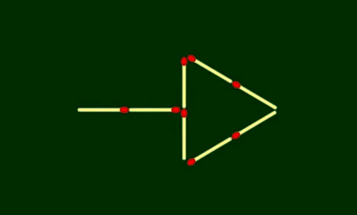تست هوش/ آیا می‌توانید با حرکت دادن فقط ۴ چوب کبریت در کمتر از ۱۰ ثانیه، ۲ پیکان بسازید؟