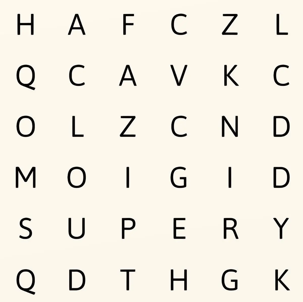 بازی فکری/ کلمه CALM در جدول کلمات پنهان شده است در 8 ثانیه تشخیص دهید