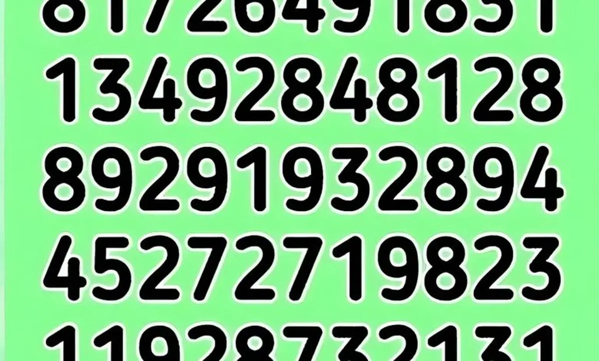 تست بینایی/ عدد 139 را فقط در 7 ثانیه پیدا کنید