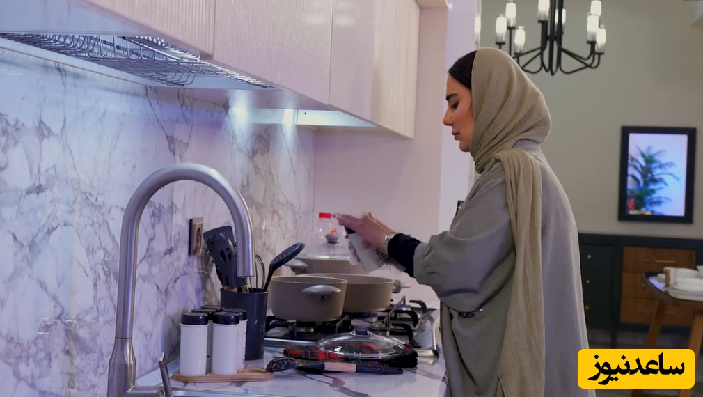 جزئیات دکوراسیون خانه شیدا یوسفی در شام ایرانی؛ ترکیبی از مدرنیته و آرامش + تصاویر